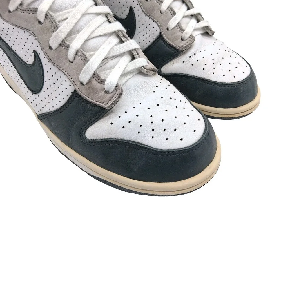 Nike Dunk High Shoes Mens Size 8.5 White Gray Green Leather Sneakers 306968-002